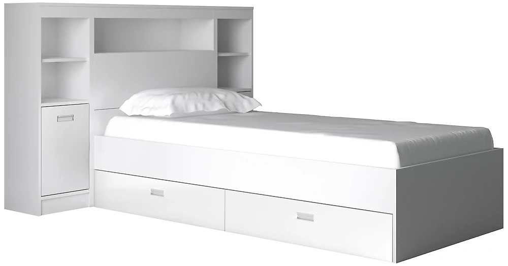 Кровать с ящиками для белья Виктория-4-90 Дизайн-2