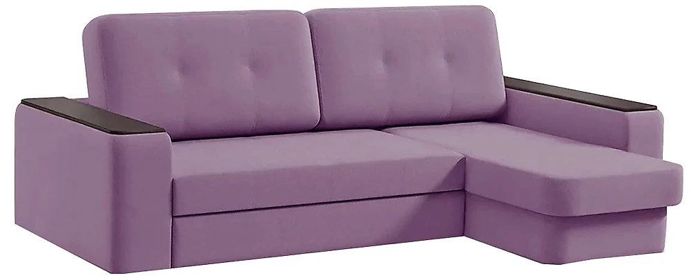 Угловой диван на деревянном каркасе Арго Фиолет