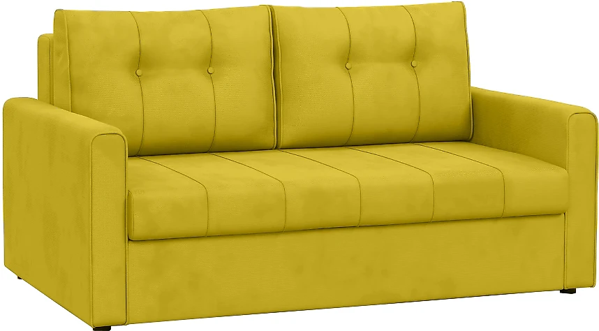 Жёлтый прямой диван Лео Дизайн 3