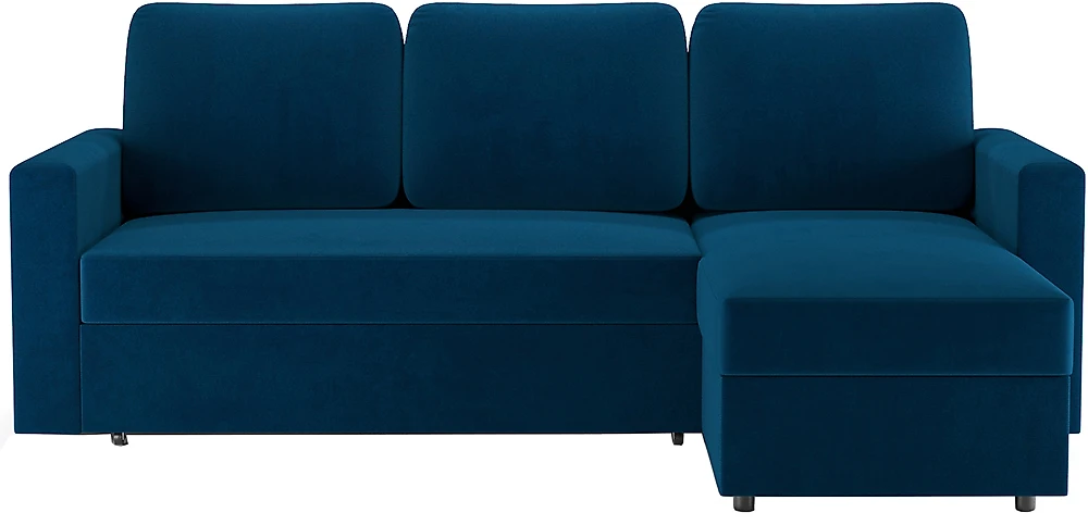 Синий угловой диван Леон Дизайн 5