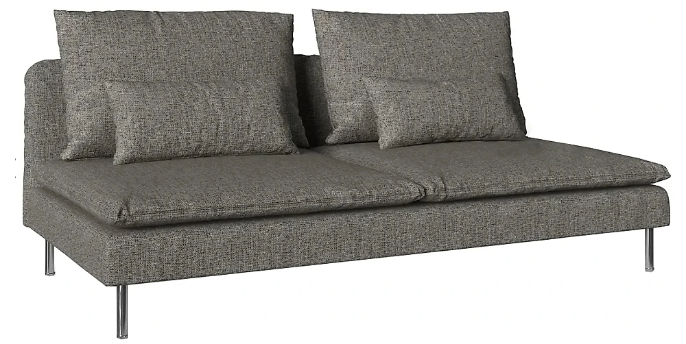 Прямой диван серого цвета Седерхамн Кантри Дизайн 2