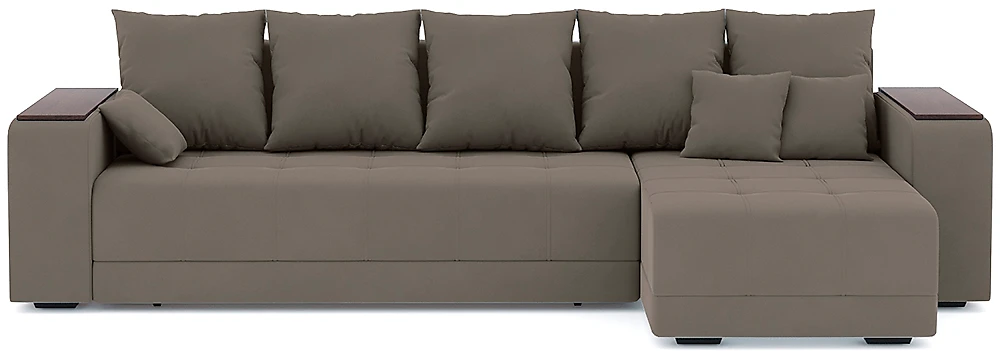 Угловой диван с подушками Дубай Плюш Дизайн-9