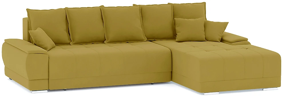 Угловой диван с левым углом Nordviks (Модерн) Плюш Плюш Еллоу