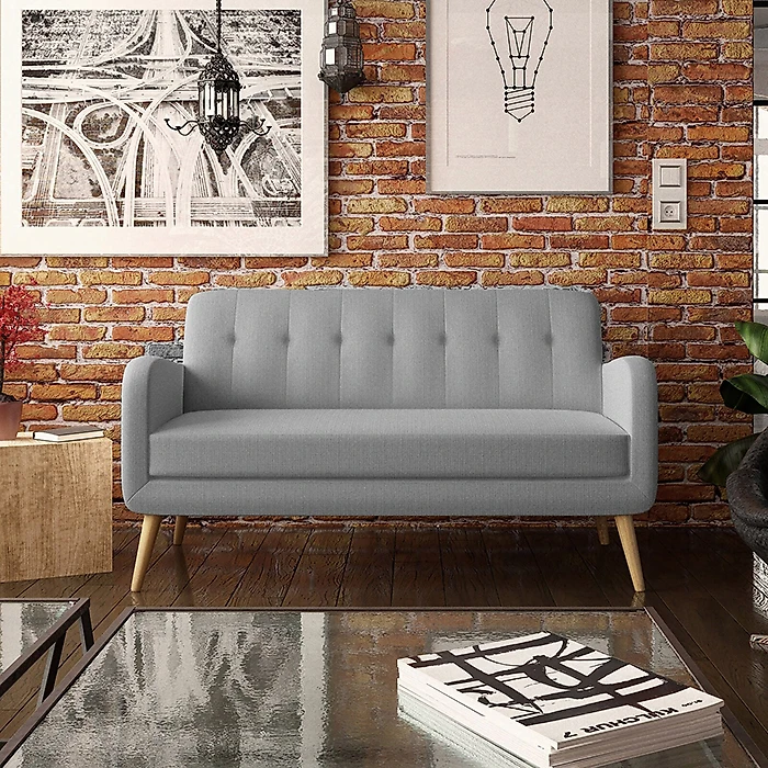 Прямой диван серого цвета Сантьяго Дизайн 2
