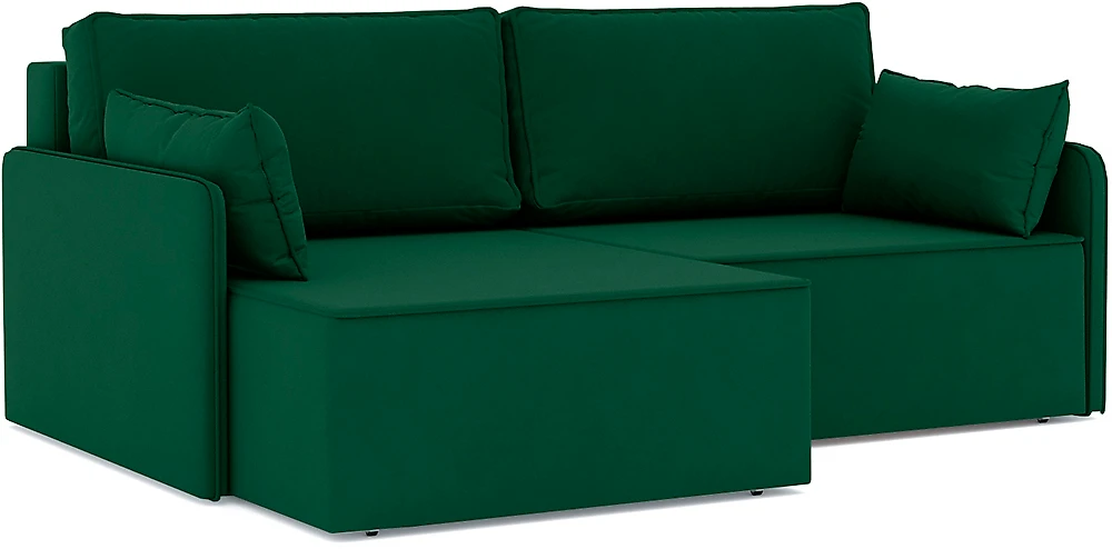 Угловой диван изумрудный Блюм Плюш Дизайн-9