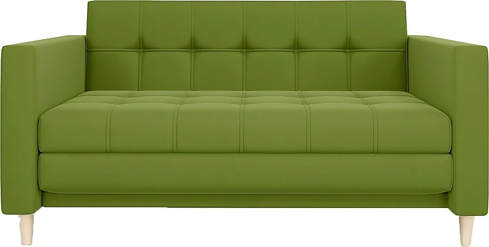 Зелёный диван аккордеон Квадро Плюш Дизайн-5