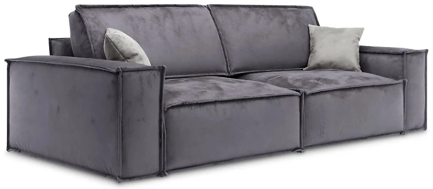 Прямой диван серого цвета Милан Грей
