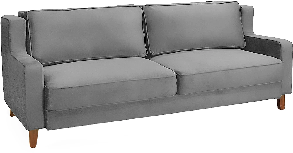 Прямой диван серого цвета Неаполь 1