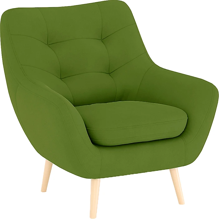 Зелёное кресло Вито Плюш Дизайн 12