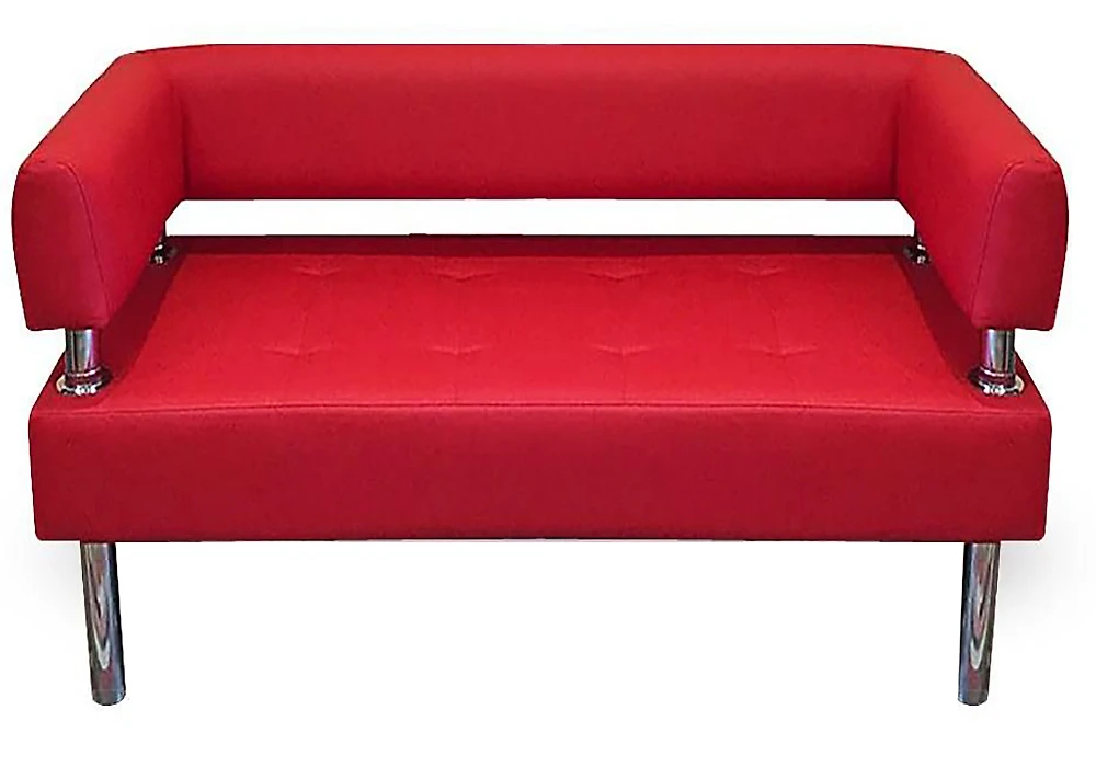 Прямой диван 100 см Бизнес 100х80 Красный