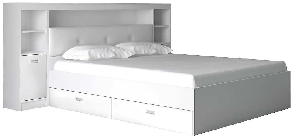 Кровать с мягкой спинкой Виктория-5-160 Дизайн-2