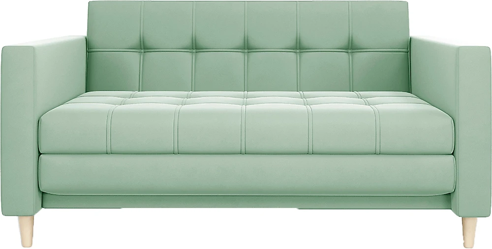 Зелёный диван аккордеон Квадро Плюш Дизайн-12