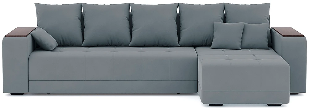 Угловой диван с подушками Дубай Плюш Дизайн-10