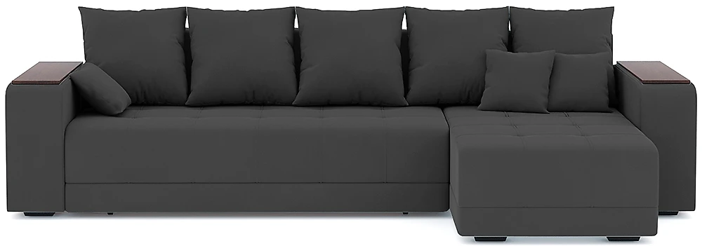 Угловой диван с подушками Дубай Плюш Дизайн-4