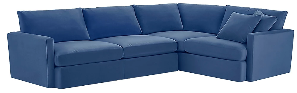 угловой диван с оттоманкой Марсия Блу