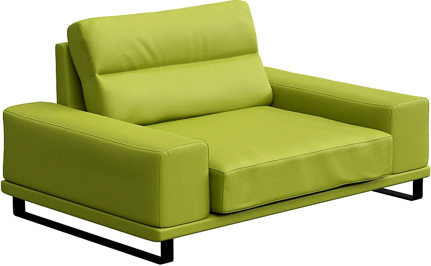 Зелёное кресло кожаное Рипозо Грин
