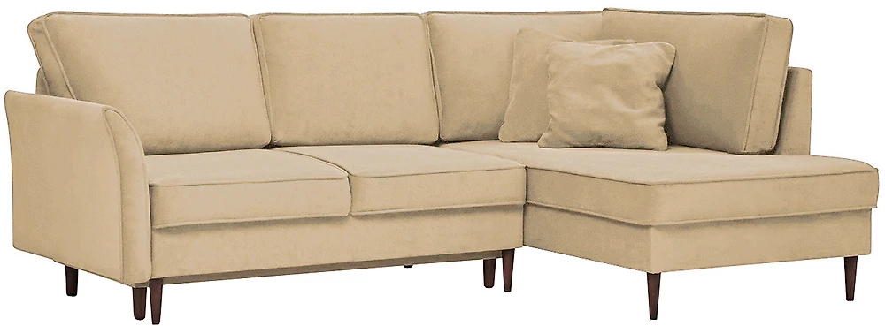 Угловой диван с подушками Джулия Софт Беж