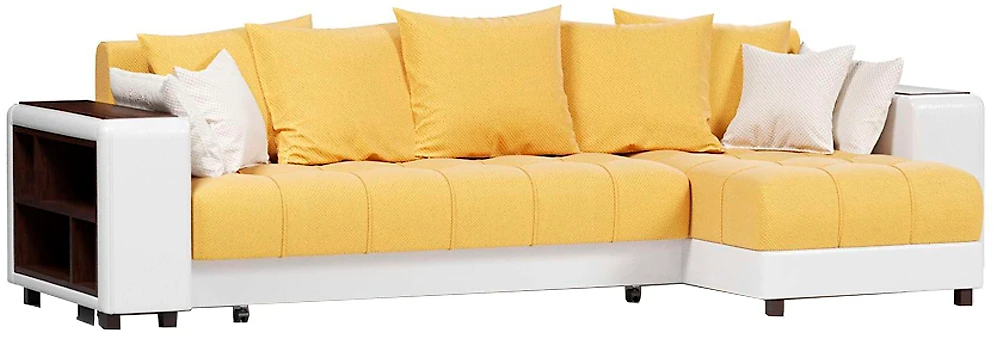 Угловой диван с независимым пружинным блоком Дубай Еллоу