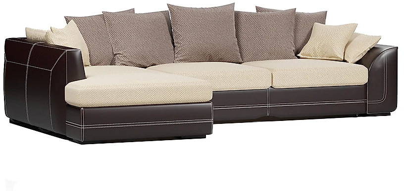 Угловой диван с левым углом Калифорния Браун