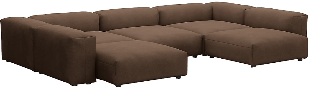 Модульный диван с оттоманкой  Фиджи-П Браун