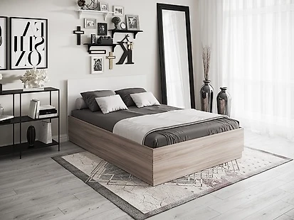 кровать в стиле минимализм Стелла 140 с матрасом