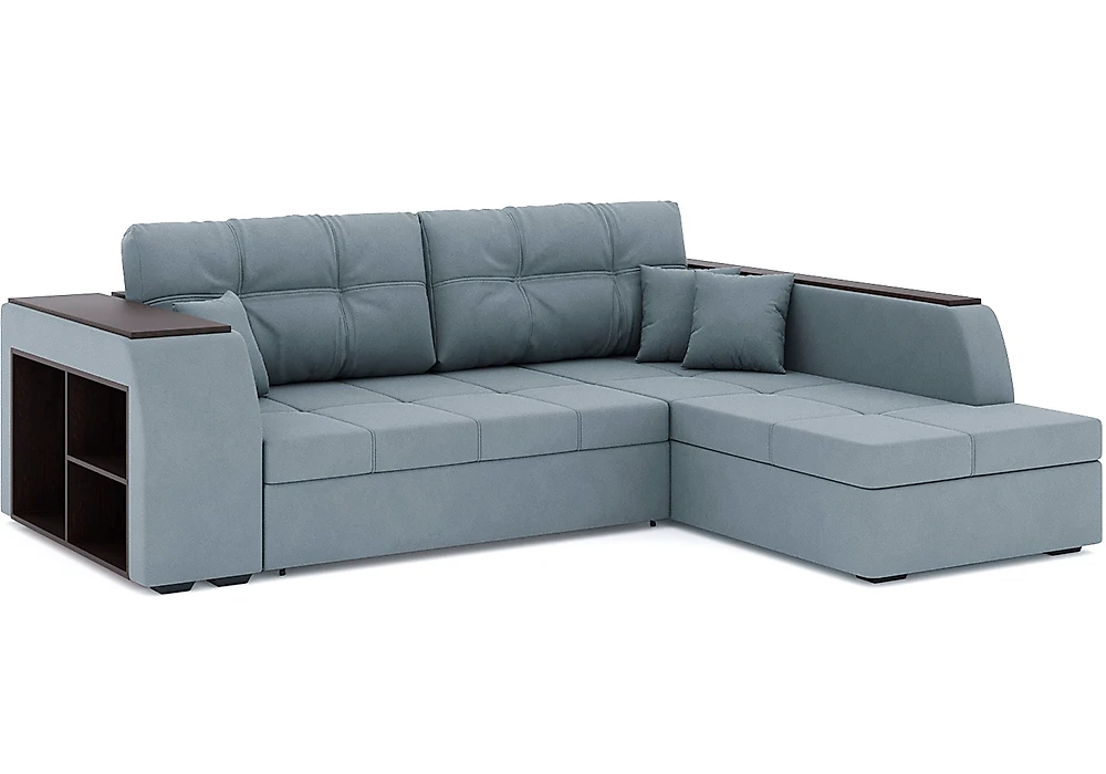 Угловой диван с полкой Брюссель Плюш Дизайн 9