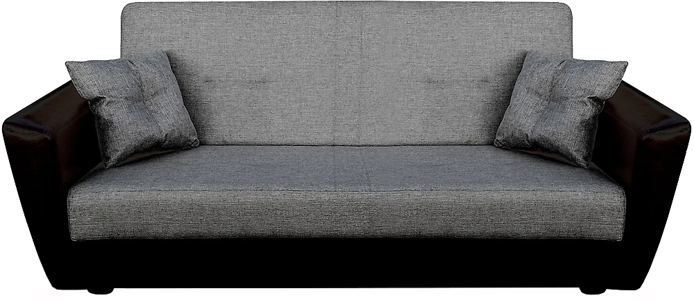 Прямой диван серого цвета Амстердам Грей Блэк книжка СПБ