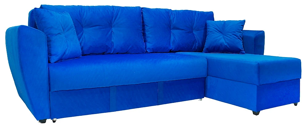 Угловой диван из комбинированного материала Амстердам Блу СПБ