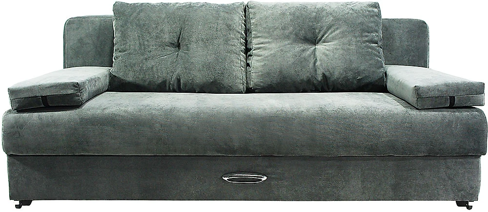 Прямой диван серого цвета Амстердам-мини Люкс (Фиджи) Серый СПБ