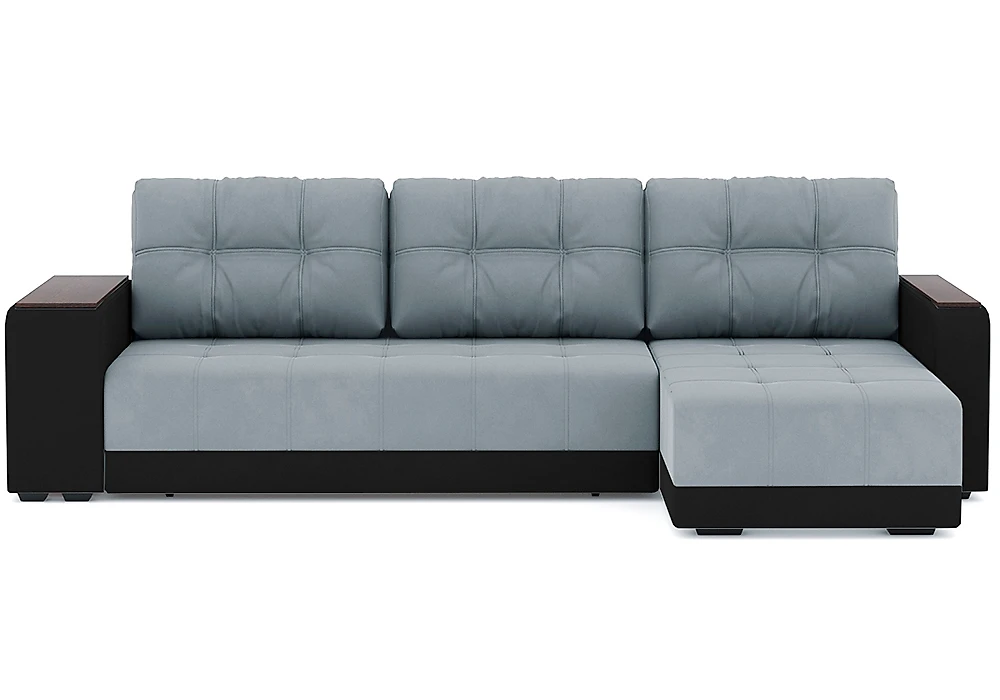 Угловой диван черно-белый Милан Велюр Дизайн 9