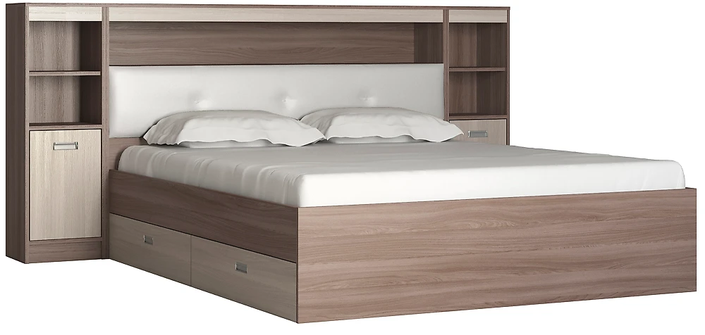 Кровать с мягкой спинкой Виктория-5-160 Дизайн-3