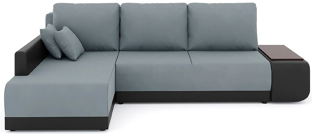 Угловой диван черно-белый Нью-Йорк Плюш Дизайн 6