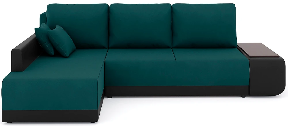 Чёрный угловой диван Нью-Йорк Плюш Дизайн 2