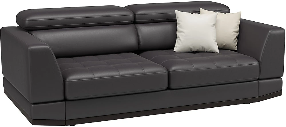 Чёрный кожаный диван Boss-45.1