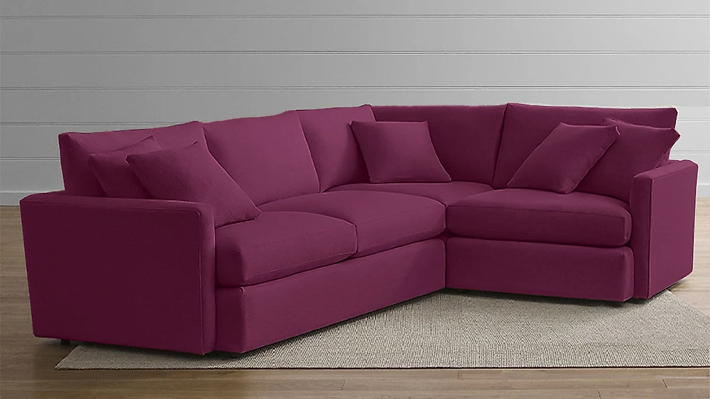 Угловой диван фиолетовый Стелф Мини Дизайн 3