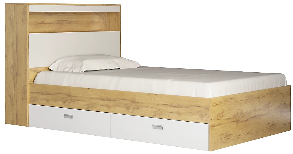 Кровать с ящиками для белья Виктория-2-120 Дизайн-1