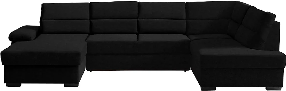 Угловой диван черно-белый Контус-П Дизайн 2