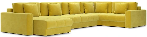 Жёлтый угловой диван  Монарх-П Дизайн 3