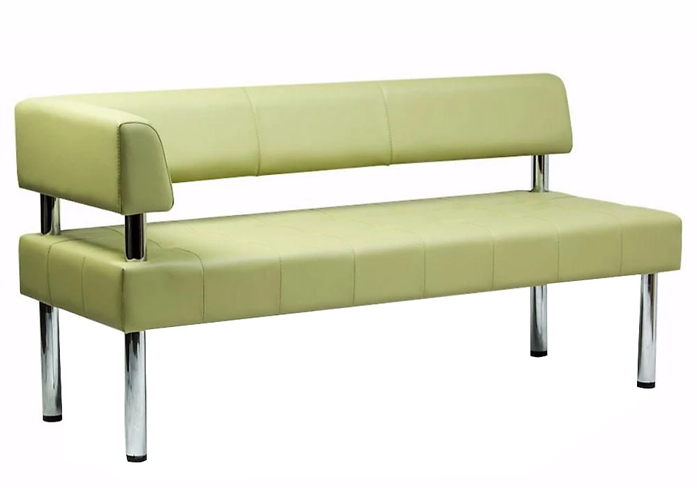 диван зеленого цвета Бизнес 162Х78 Салатовый с левым подлокотником