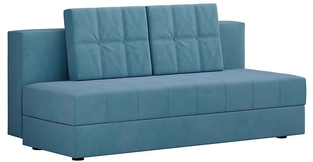 Синий прямой диван Аура-6 Блу