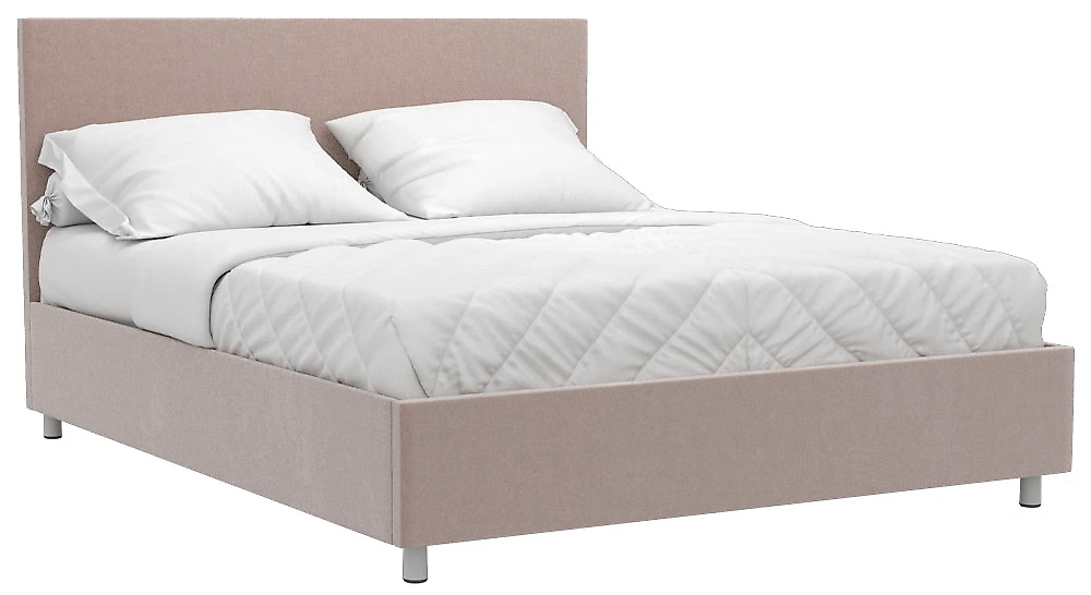 Кровать в современном стиле Белла 160х200 с ламелями Плюш Стоун