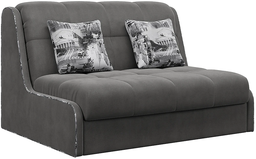 Прямой диван с пружинным блоком Тахко-БП Плюш Графит