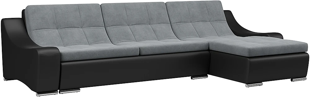Чёрный модульный диван Монреаль-8 Плюш Графит