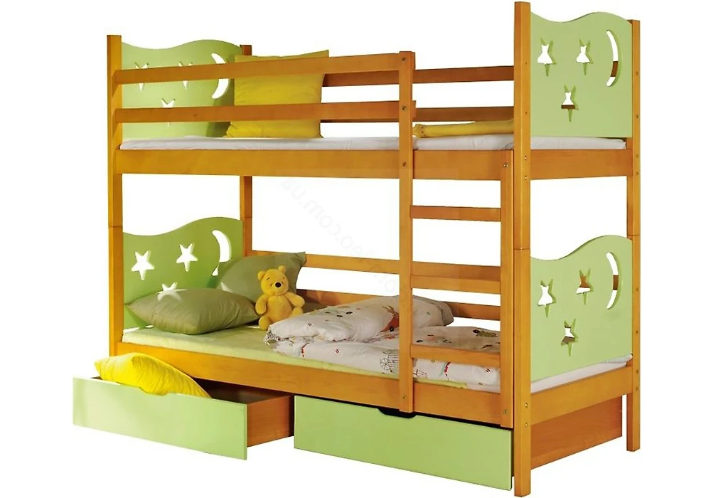 детская двухъярусная кровать Звездочка