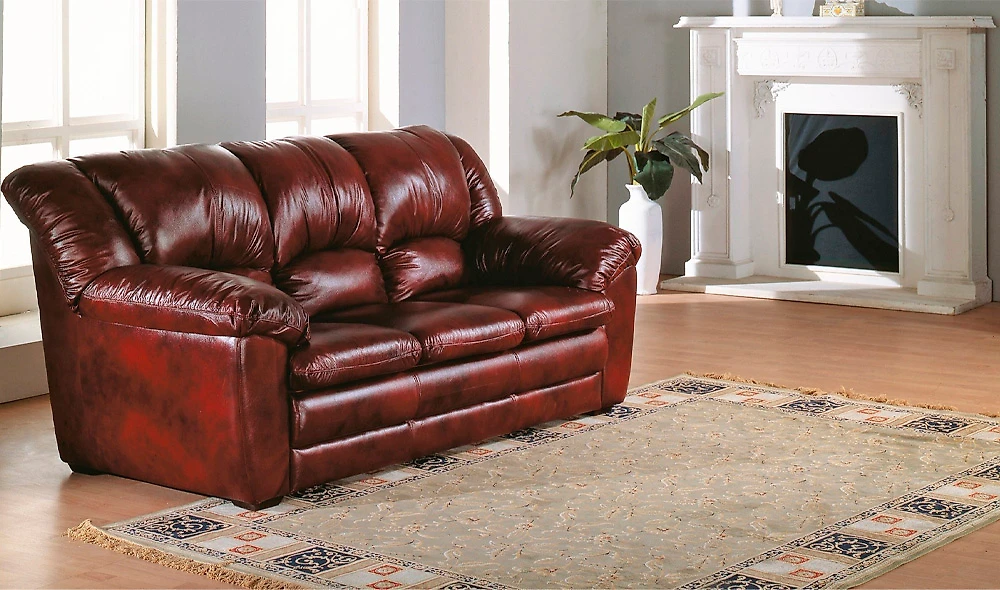Раскладной кожаный диван Оберон-3 Дизайн-3