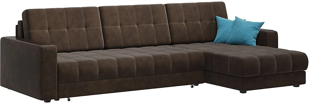Угловой диван с подушками Босс (Boss) Max Плюш шоколад