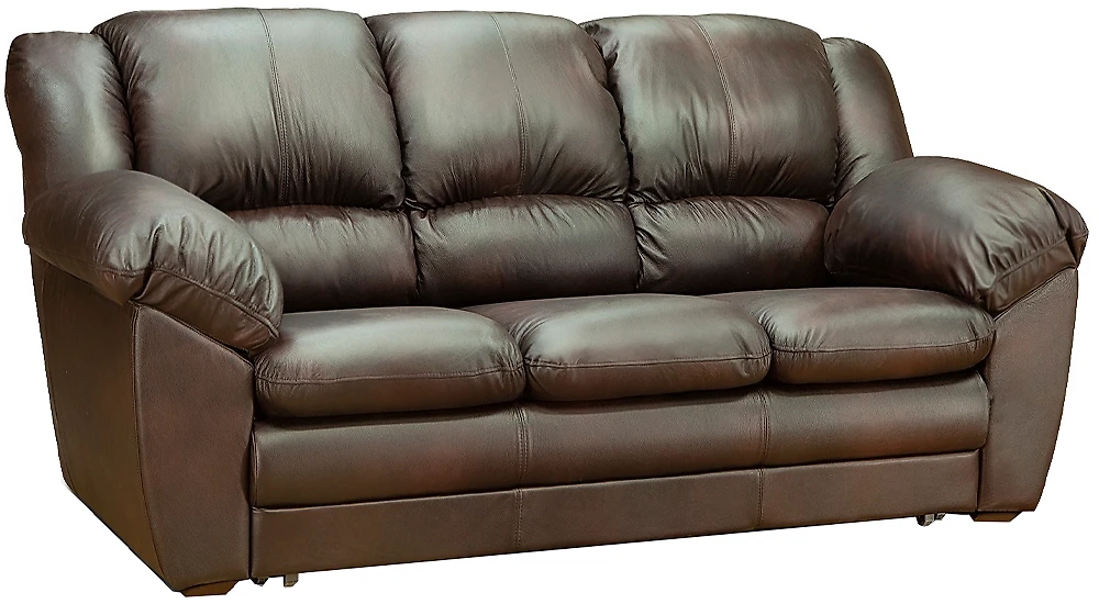 Коричневый прямой диван Оберон-3 Дизайн-2