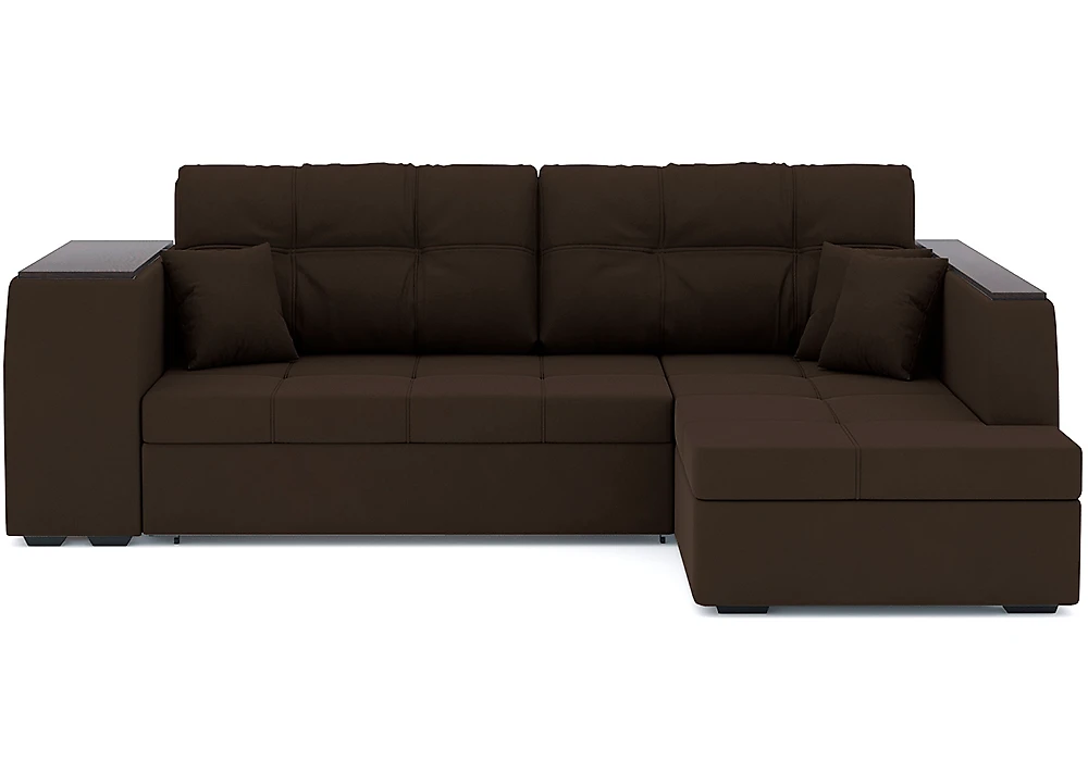 Угловой диван с полкой Брюссель Плюш Дизайн 2