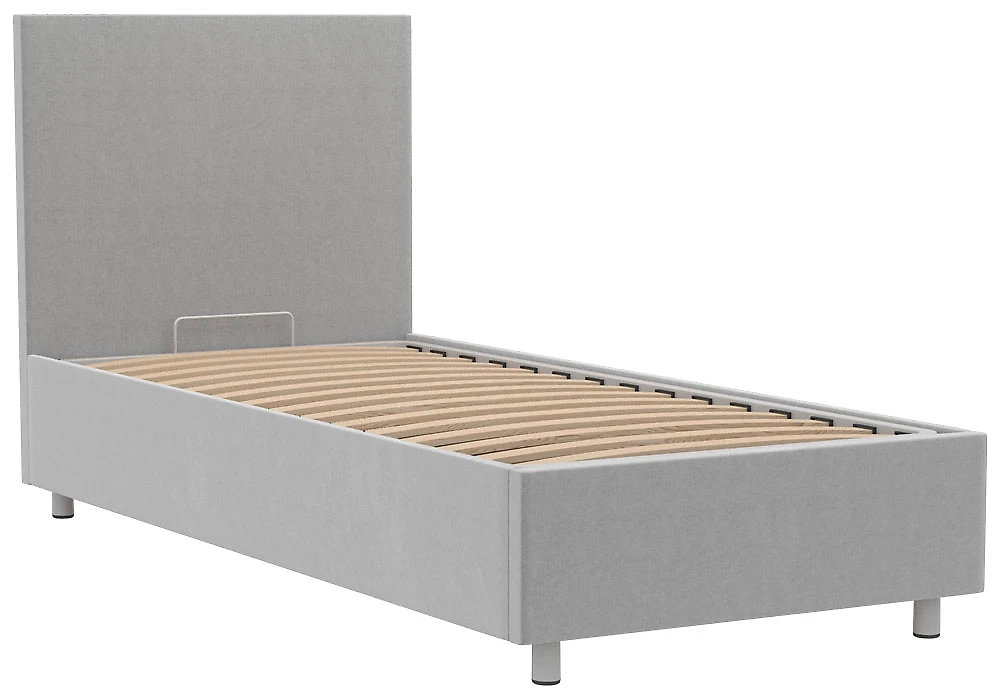 Кровать в современном стиле Белла 90х200 с бельевым ящиком Плюш Грей