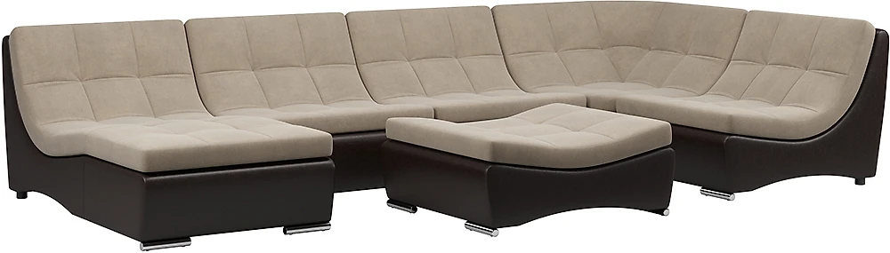 Угловой диван без подушек Монреаль-7 Милтон
